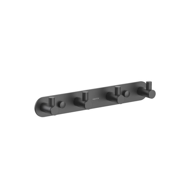 Планка с 4 крючками Aquatek Европа AQ4123MB черный матовый