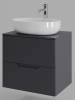 Тумба с раковиной Orange Line Li-60TugMDF+B05-520W графит матовый, 60 см фото 2