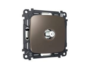 Комплект механизма TV розетки SAT Ambrella Volt MO MO643050 темная бронза матовый