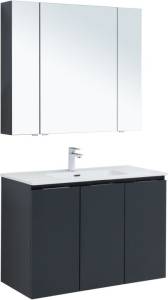 Мебель для ванной Aquanet Алвита New 00273986 3 дверцы, антрацит
