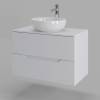 Тумба с раковиной Orange Line Li-80TuwMDF+B07-420W белая матовая, 80.5 см фото 3