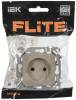 Розетка 1-местная с защитными шторками IEK Flite FI-R13-10-1-K88 льняной фото 2