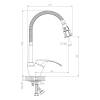 Смеситель для кухни Decoroom DR71 DR71022 одноручный с гибким изливом Хром фото 2