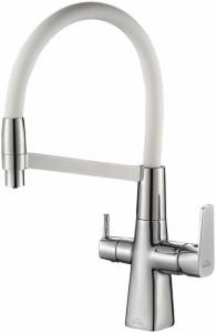 Смеситель для кухни ZorG Steel Hammer SH 818-8 CR с гибким изливом
