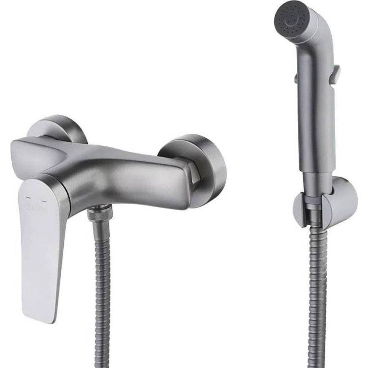 Гигиенический душ Lemark Bronx LM3718GM графит, со смесителем