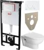 Комплект Унитаз подвесной Duravit DuraStyle 45620900A1 безободковый + Система инсталляции для унитазов AlcaPlast Sadromodul AM101/1120-001 с кнопкой и шумоизоляцией