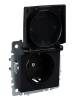 Розетка 1-местная с заземлением, шторками и крышкой IEK Brite BR-R16-16-K02 черный фото 2