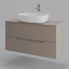 Тумба с раковиной Orange Line Li-100TuLMDF+B08-500W латте матовый, 100 см фото 2