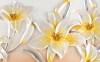 3D Фотообои Artegrafico «Объемные лилии» BR-004 акварель
