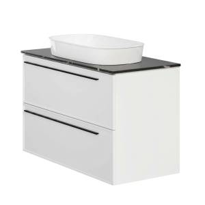 Тумба с раковиной La Fenice Elba Twin Bianco NFNC-01-ELB-B-100-2-3-M-GB белая матовая, 100 см