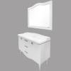 Тумба с раковиной Comforty Монако-120 00003132224 напольная,белый глянец фото 2