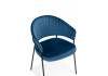 Стул на металлокаркасе Woodville Лео 672327 синий (H-58) / черный фото 5