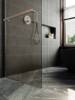Душевая перегородка MaybahGlass MGD-728-5ш 79x195, стекло бронза матовая 8 мм, профиль хром матовый фото 4