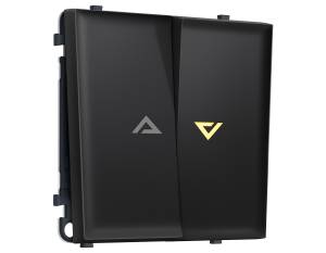 Комплект механизма 2-клавишного выключателя Ambrella Volt Sigma MS804450 черный матовый