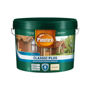 Пропитка-антисептик быстросохнущая 3 в 1 Pinotex Classic Plus база под колеровку 9 л