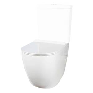 Унитаз-компакт Creto Logan 1001-004-WF + 1001-004-B L1 безободковый, с крышкой-сиденьем микролифт