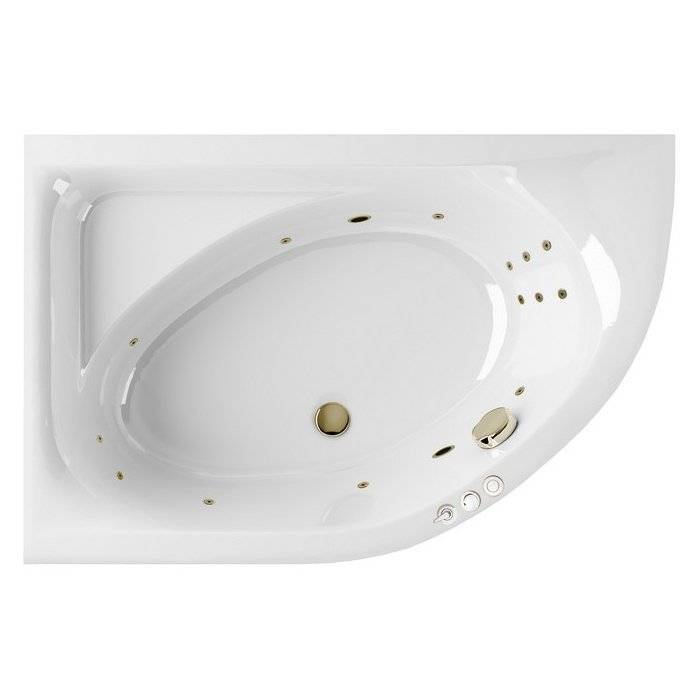 Акриловая ванна Excellent Aquarella 150x100 (левая) "SMART" (бронза)
