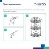 Полка Milardo Grid GRICC3BM44 25.5см, черная матовая фото 8