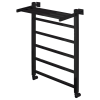 Полотенцесушитель водяной Comfysan Marte-K 012663 W-6 80/50 с полкой, черный матовый
