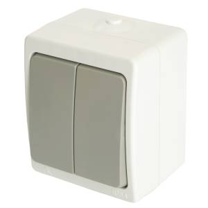 Выключатель 2-клавишный Stekker PSW10-221-54 49733