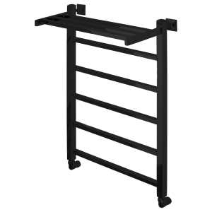 Полотенцесушитель водяной Comfysan Marte-K 012663 W-6 80/50 с полкой, черный матовый
