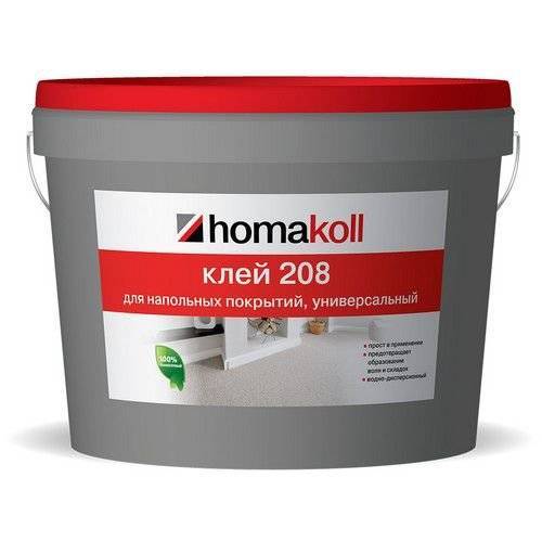 Клей для напольных покрытий, универсальный Homakoll 208 (4 кг)