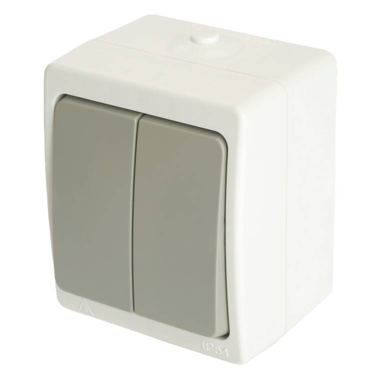 Выключатель 2-клавишный Stekker PSW10-221-54 49733