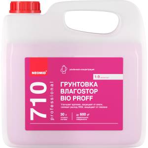 NEOMID ВЛАГОSTOP BIO PROFF грунт-влагоизолятор для наружных и внутренних работ, концентрат 1:9 (3л)