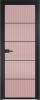 Межкомнатная дверь Profil Doors 5 AX цвет профиля Черный, стекло безопасное 6 мм мору розовое 800x2000