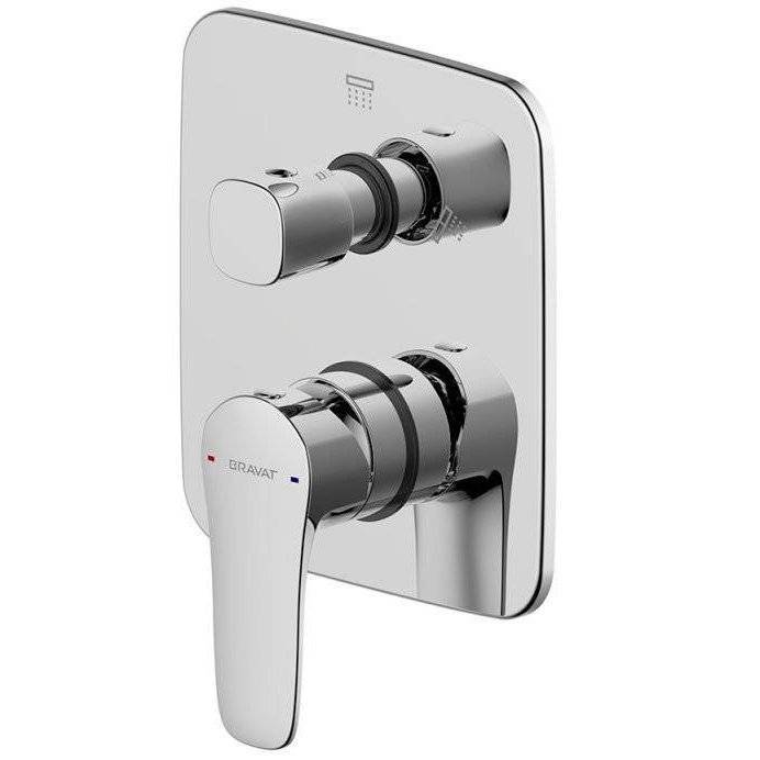 Смеситель для ванны Bravat Source PB8173218CP-2-ENG хром