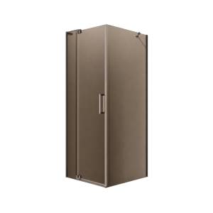 Душевой уголок Cezares SLIDER-AH-1-90-80/90-BR-GM профиль оружейная сталь, стекло бронза, 80x90x195
