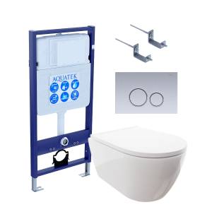 Комплект Aquatek Поларис SET AQUATEK ПОЛАРИС-019 4в1 кнопка хром матовый