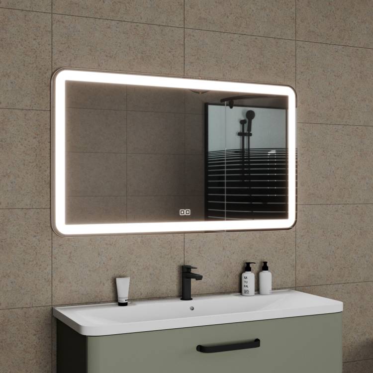 Зеркало Veneciana Volturno 612004 с подсветкой, сенсорный выключатель, с подогревом, 70x120