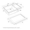 Мойка кухонная Paulmark Flugen 60 PM317850-AN Антрацит, 78x50 фото 3