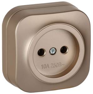 Розетка 1-местная IEK Glory ERH10-K37M-10 шампань матовый