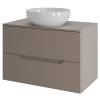 Тумба с раковиной Orange Line Li-70TuLMDF+B07-420W латте матовый, 70 см