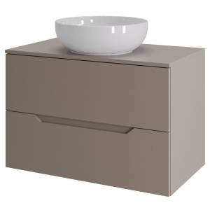 Тумба с раковиной Orange Line Li-70TuLMDF+B07-420W латте матовый, 70 см