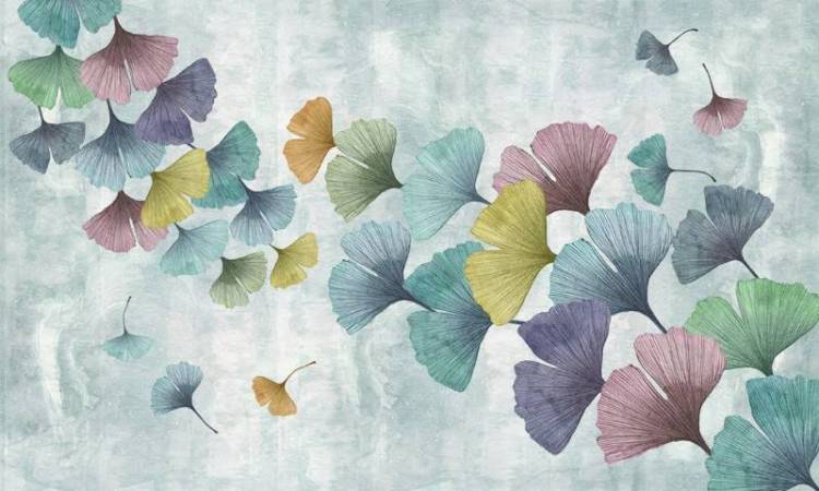 3D Фотообои Artegrafico «Полет разноцветных зонтиков» TP-033 акварель