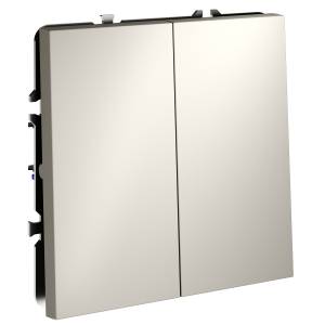 Выключатель 2-клавишный перекрестный Voltum S70 VLS020503 кашемир