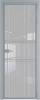 Межкомнатная дверь Profil Doors 2 AX цвет профиля Серебро, стекло безопасное 6 мм страйп 700x2000