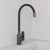 Смеситель для кухни Avrora Kitchen AV9002GM с высоким гибким изливом, хром фото 3