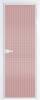 Межкомнатная дверь Profil Doors 1 AX цвет профиля Вайт, стекло безопасное 6 мм мору розовое 700x2000