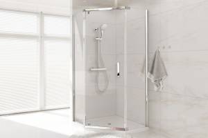 Душевой уголок Royal Bath TR RB1090TR-T-CH профиль хром, стекло прозрачное, 90x100x200