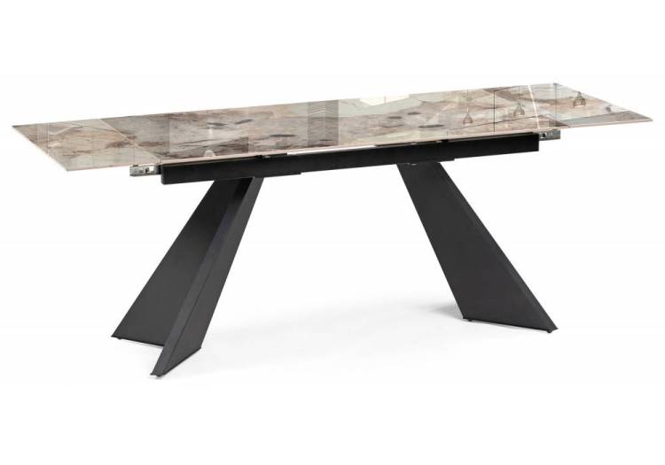 Стол Woodville Ливи 588023 patagonia bronze, черный 140(200)x80x78