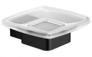 Мыльница Langberger Black Edition 11315A-BP стекло к стене квадратная