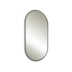 Зеркало AQUAme AQM9109B с подсветкой и подогревом, черный, 55x105