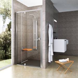 Душевая дверь в нишу Ravak Pivot PDOP2-110 Transparent, профиль хром