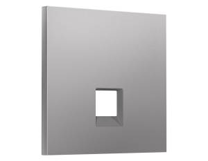 Лицевая панель для компьютерной/телефонной розетки RJ-45/RJ-11 Ambrella Volt Sigma SP5120 сталь матовый