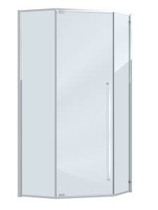 Душевой уголок Cezares PLANE-P-1-90-C-CR профиль хром, стекло прозрачное, 90x90x195