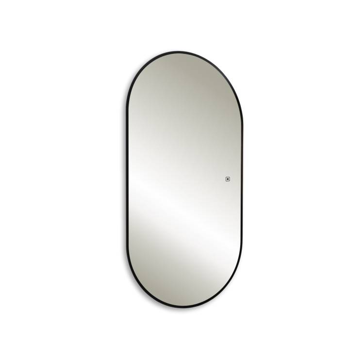 Зеркало AQUAme AQM9109B с подсветкой и подогревом, черный, 55x105